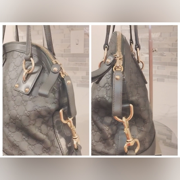 Gucci Guccissima Dome Bag - Metallic Hunter Green - Picture 3 of 16